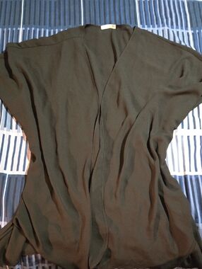 Soprano Black Lightweight Open Front Cardigan Or Kimono Style Top